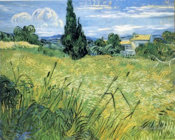 Grünen Weizenfeld mit Zypresse Vincent van Gogh Ölgemälde